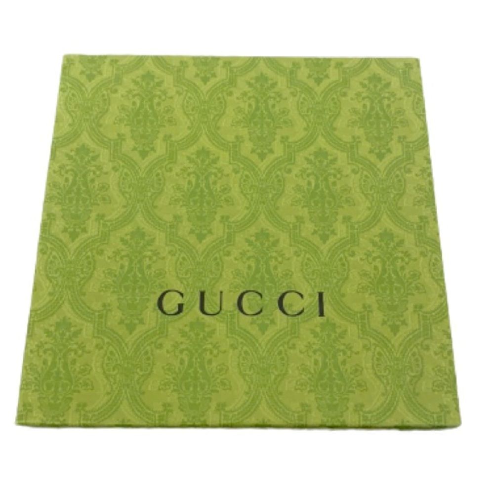 Gucci 10” Square Gift Box Embossed Pattern Shallow Storage Display Box